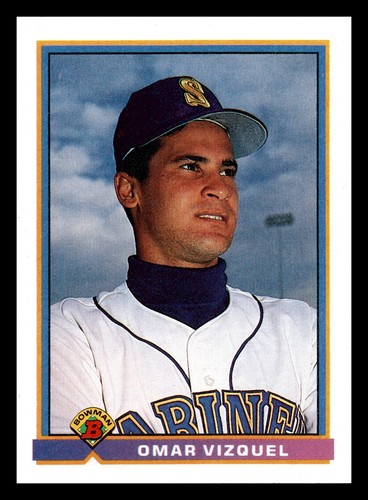 Omar Vizquel 1991 Bowman #245 Seattle Mariners High Grade Centered Mint
