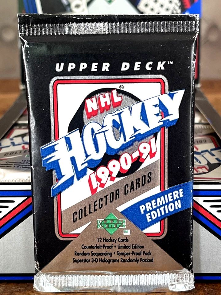 1990-91 UPPER DECK NHL HOCKEY (Low Series) 🏒 PACK 12 Cards GRETZKY JAGR RC? OVP