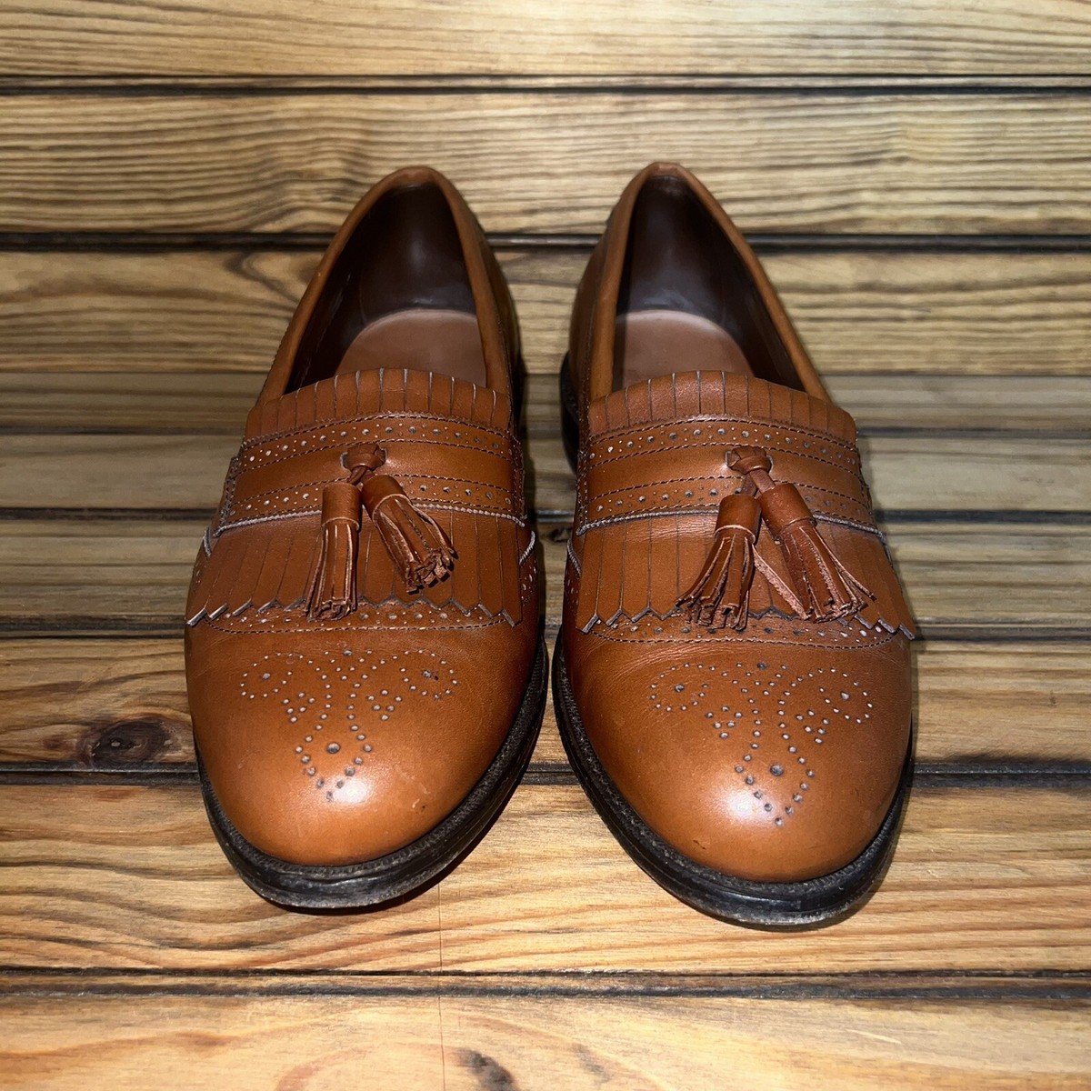 Allen Edmonds Bridgeton Mens Dress Shoes 10 D Tan Leather 