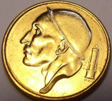 Gem Unc Belgium 1992 50 Centimes~Helmeted Mine Worker~Free Shipping