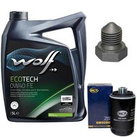 MotoröL Set 0W40 5 Liter + ÖLfilter + ÖLablassschraube FüR Audi A3 Cabriolet 1.8