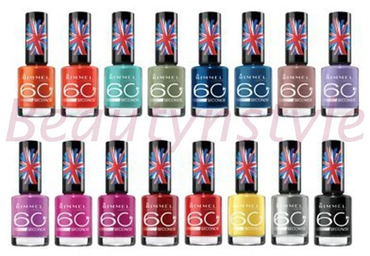 Rimmel London Assorted 60 Second Rita Ora Super Shine Nail Polish Pack Of 15