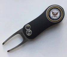 Pitchfix 2.0 US Navy Switchblade Golf Divot Tool w removable Ball Marker