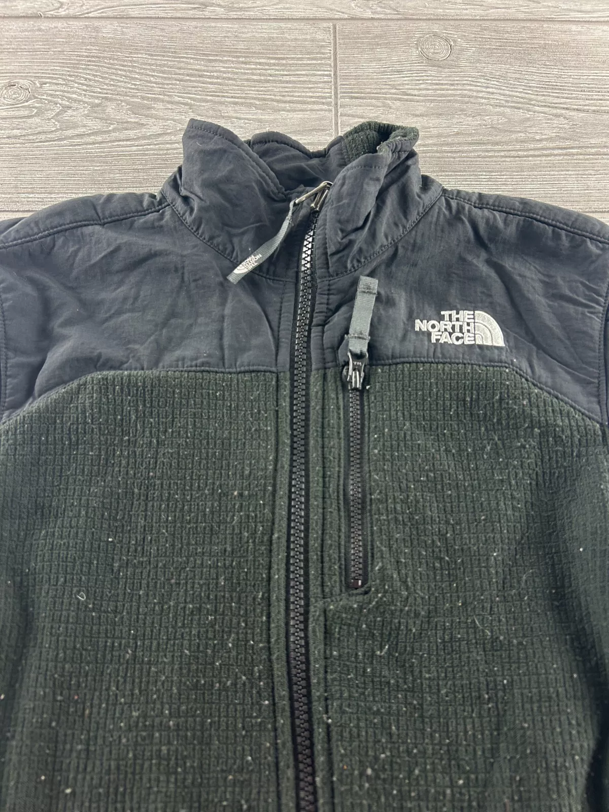north-face full zip fleece mock neck jacket