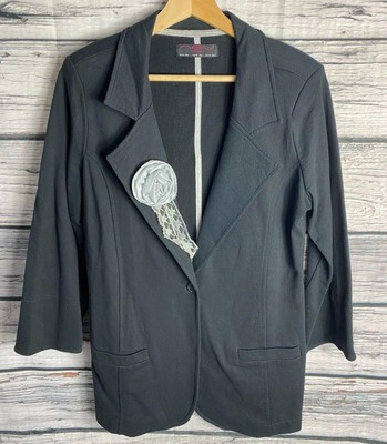 JACKET BLAZER SIZE 12 LONG LINED TAILORED BLACK NEW