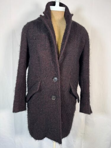 $750 Isabel Marant Etoile Dante Boucle Brown Wool Alpaca Blend Coat Jacket Sz S - Picture 5 of 21
