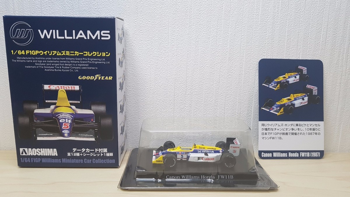 1/64 Aoshima Williams F1 1987 FW11b #5 Nigel Mansell diecast