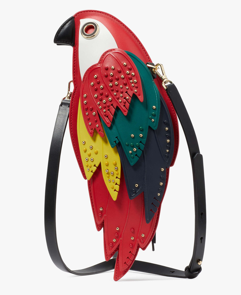 Kate Spade Rio Parrot 3D Leather Crossbody Clutch ~NWT~