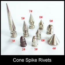 Cone Spike Rivets Punk Spike Rivets Decorative Studs for Belt Bag Leathercraft