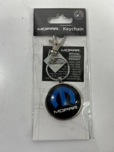 New Unused MOPAR Dodge Chrysler Plymouth Blue Keychain