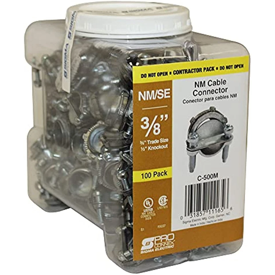 Sigma Electric C-500 NM/SE 3/8-Inch Clamp Type Connector, 100 Count - Image 2 of 3