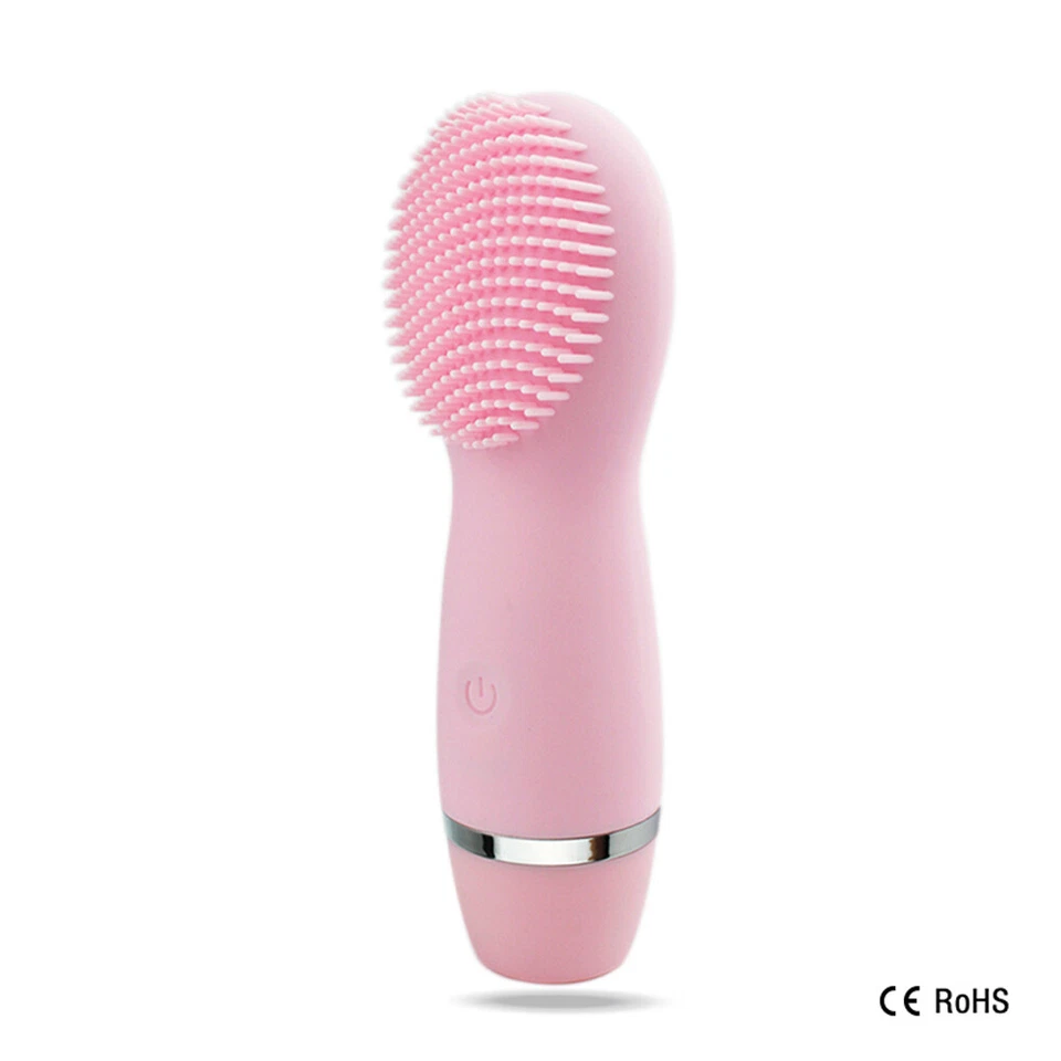 Cepillo de limpieza facial de silicona de 10 velocidades masajeador facial vibración limpieza profunda Foto 4 de 4