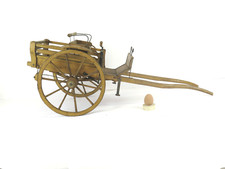 GIOCATTOLO ANTICO MODELLINO DI CARRO DI LEGNO DUE RUOTE IN MINIATURA