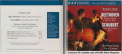 CD - BEETHOVEN & SCHUBERT STREICHTRIOS - BBC MUSIK BAND 111 NR. 9