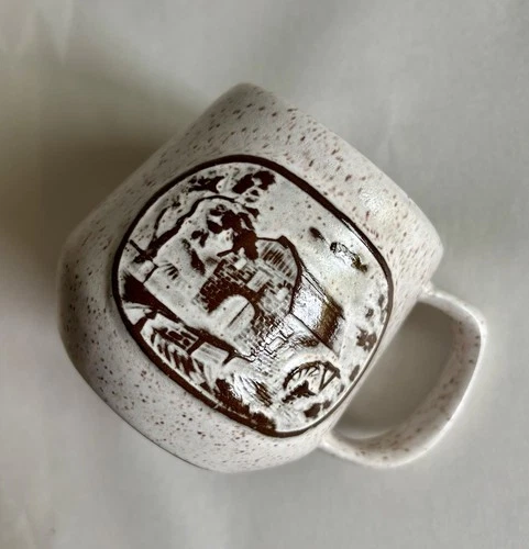 Vintage 10-oz Onion River Pottery Speckled Stoneware Mug