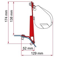 Fiamma F45/F35/F43Van Adapter FüR Ford Custom Mit Aufstelldach, Schwarz