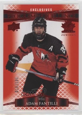 2022 Team Canada Juniors Program of Excellence UD Exclusives Adam Fantilli 1ac1
