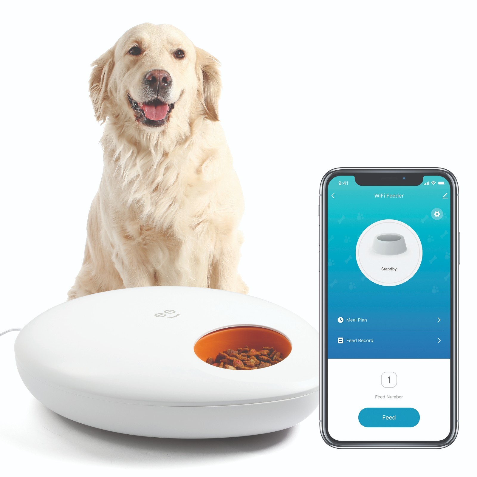 Geeni Smart Pet Feeder, Programmable Dispenser for Wet/Dry Food, App Control