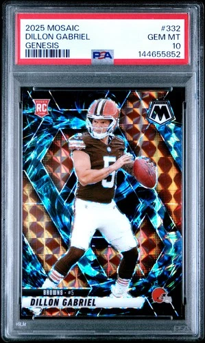 2025 PANINI MOSAIC GENESIS #332 DILLON GABRIEL PSA 10