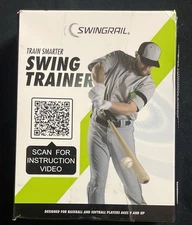 SWINGRAIL Baseball & Softball Swing Trainer Batting Hitting Aid New NIB