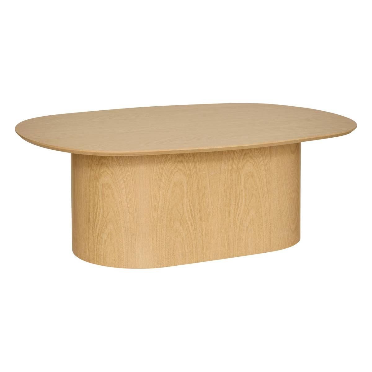 Table basse ovale Lee 100cm beige pour optimiser les petits salons