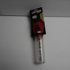 Life Gear LED Flashlight with Glow Handle, Emergency Flasher and Storage ... New