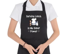 Cafeteria Worker Gifts Aprons Women Lunch Lady Appreciation Staff Pockets Bib