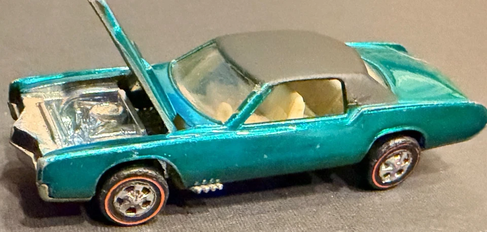 Hot Wheels Redline Classic Eldorado-Original-Aqua-Súper Bonito-Interior Blanco Foto 3 de 4