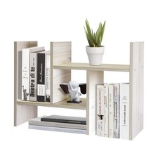 TY ARTS  CULTURE Expandable Wood Desktop Storage Organizer - Natural Beige
