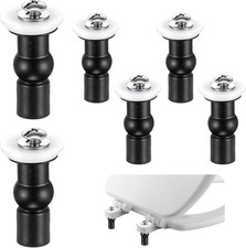 6 Pack Universal Toilet Seat Hinge Screws, Toilet Seat Screws Replacement Kit, T