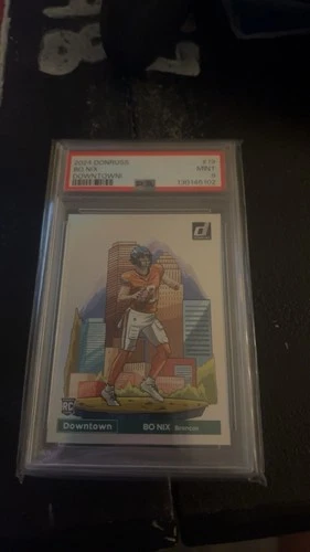 2024 PANINI DONRUSS DOWNTOWN! #19 BO NIX ROOKIE RC PSA 9