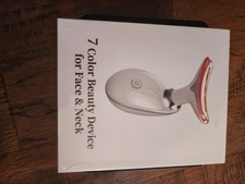 7-Color Light Therapy Device for Face  Neck, Portable Rechargeable White/Red