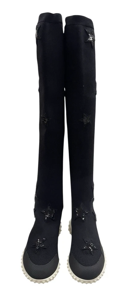 NUEVO EN CAJA Valentino Garavani Botas Planas Tejidas Sobre la Rodilla Elásticas Talla:36 (US 6) Foto 2 de 4