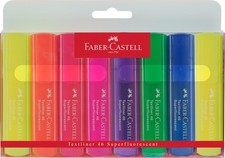 Faber-Castell Fluorescent Highlighter Set - 8 1 Count Pack of 8 , Assorted