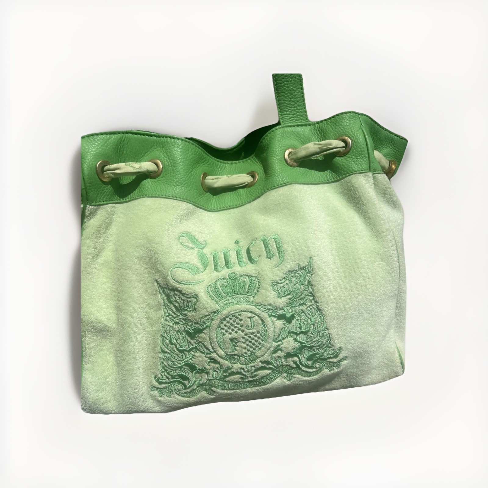 Juicy Couture Daydreamer Vtg Iconic & RARE Green Tote Bag Y2K image 3
