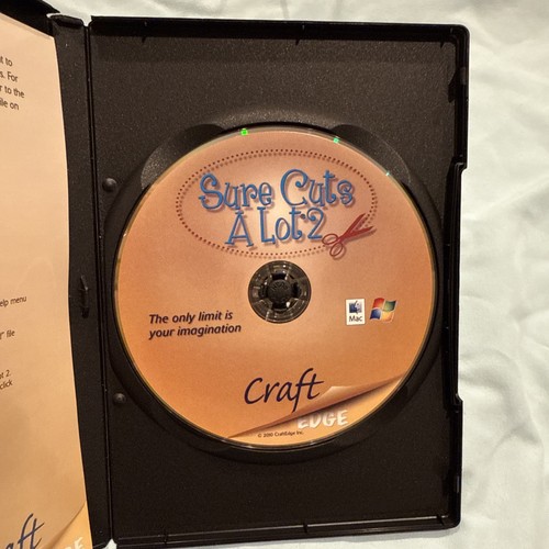 Sure Cuts A Lot 2, sehr seltene CD-ROM getestet saubere Disc für Cricut - Bild 3 von 4