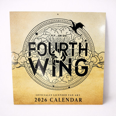 Fourth Wing 2026 Wall Calendar Officially Licensed Fan Art 12x12 New