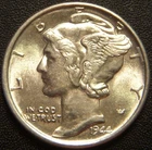 1944-S Mercury Dime - Nice Uncirculated Mint State Coin