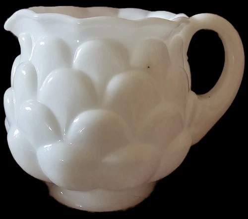 Vintage Fenton Milk Glass Jacqueline Creamer