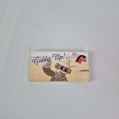 Sock Monkey / Giddy Up! Small 4'' by 2'' inch MOTION FLIP Book