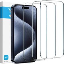 3 Pack for Iphone 16 /Iphone 15 Pro/Iphone 15 Screen Protector Tempered Glass, M