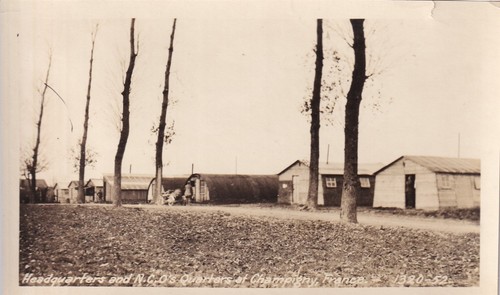 Original WWI Photo 56th AA SEARCHLIGHT ENGINEERS HQ CHAMPIGNY 1918 France 1112