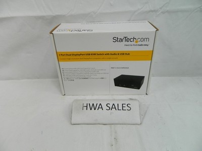 StarTech SV231DDVDUA 2 Port Dual Display Port USB KVM Switch w/Audio & USB HUB