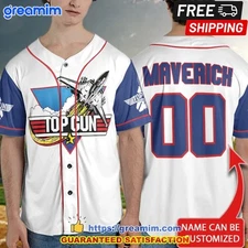 Top Gun Maverich Customized Baseball Jersey