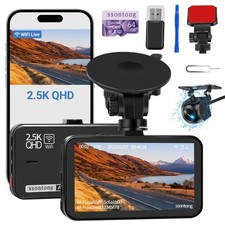 Dash Cam Front and Rear, Dash Camera for Cars WiFi/APP Control Dual Dashcam W...