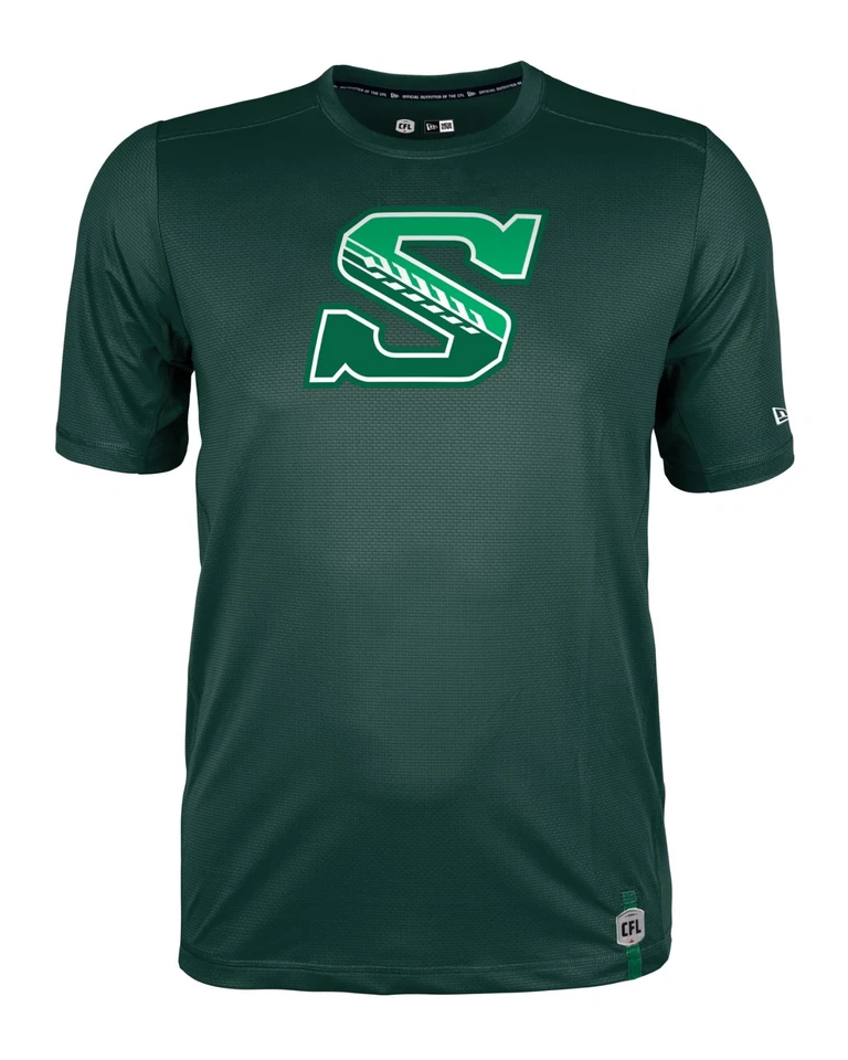 Camiseta lateral 2025 Saskatchewan Roughriders CFL Fútbol Nueva Era Equipo Foto 2 de 3