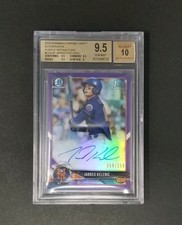 JARRED KELENIC AUTO 1st 2018 Bowman Chrome PURPLE REFRACTOR #58/250 Beckett 9.5