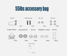 AQUOS Haswing Accessory Bag for 12V 55LBS Bow-Mount/Transom Trolling Motors