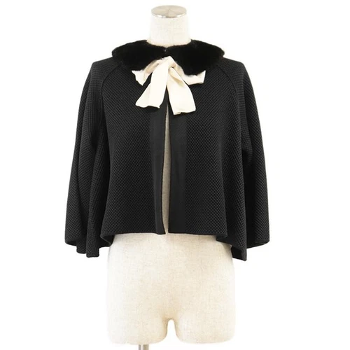 LOUIS VUITTON（LV） Autentica giacca nera LOUIS VUITTON donna XS mai usata con cravatta a nastro da Ja