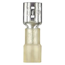 0.250" 12/10 Gauge Nylon Insulated Yellow Female Quick Disconnect Connectors